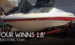 Actual Location: Muscatine, IA
- Stock #089705 - A Beauty. Ready for the Water!The Four Winns 180 is a roomy, wide-body vessel for its length. The width of this boat carries from the stern all the way up past the windshield in order to give the cockpit a