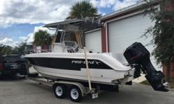 2002 Pro Line 24 Super Sport
This center console Pro Line is in near perfect condition and stored inside much of its life. Powered by a Mercury 250hp Optimax with 370 hours and just recently serviced.
Aluminum Magic Tilt Trailer Included.
Loaded with