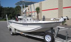2002 Sea Pro SS 1850 Skiff Center Console
2002 Mercury 90ELPT 4-Stroke (Low Hours)
Trailer Included In Sale
Location: Bluffton, SC
This clean Sea Pro 1850 with a Yamaha Mercury 4-stroke engine comes with a retractable T-top, Lowrance LMS-330, VHF IC-M302,