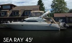 Actual Location: Superior, WI
- Stock #097833 - If you are in the market for a cruiser, look no further than this 2002 Sea Ray 450 Express Bridge, priced right at $238,900 (offers encouraged).This vessel is located in Superior, Wisconsin and is in great