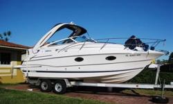 2003 Doral 250 SE Cruiser 25 feet (LOA: 27') w/ extended platform and full luxury package from factory. Excellent condition very well kept. Full boat cover and cockpit cover. Includes Web on Trailer with braking system and new tires. Family cruiser,