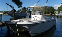 This 2003 Pro Sports 2660 Prokat Center Console is a great fishing and diving boat. She is powered by twin Yamaha 2-stroke 150's (carbureted). The port motor has 663 hours and the starboard had a new powerhead installed last year and now has about 50