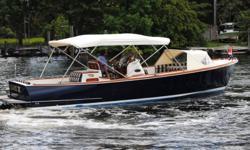General
Here is an absolutely first class Hinckley jet-drive center console day boat. This boat is loaded with eye appeal and will turn heads in every harbor. This boat gets high marks for its terrific layout. The composite Kevlar reinforced construction