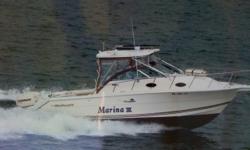 Description
Comfortable pocket yacht for family cruising or fishing best describes this popular model from Wellcraft that has been copied by many. Twin 250 E-TEC's purchased 12/06/2006 under warranty until 12/06/2013 will punch this boat at speeds in