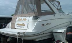 2003 Larson 310 Cabrio Mid-Cabin, twin 320hp Volvo Penta with 200 hours, Generator, A/C, Flat screen TV, electronics. Ready for serious offer priced at $57,100.00. Contact George 239-649-7711.
2003 Larson 310 Cabrio Mid-Cabin, twin 320hp Volvo Penta with