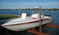 Fresh Water 34 CC.&nbsp; Twin 250 Mercury, all service done at our authorized Mercury dealership since new.&nbsp; Clarion and JL Audio mega system.&nbsp; Adult owner and very concerned about regular service and cleaning.&nbsp;Vessel comes with a tripple