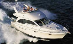 Key FeaturesThe Meridian 381 is a redesigned and upgraded version of the Bayliner 3788 that was the result of Mercury Marine (Brunswick Corporation) taking over the larger boat business. The spacious two stateroom interior features a full sized galley