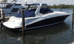 Fully serviced with haul out - July 2015
(LOCATION: Hollywood FL) This Sea Ray 420 Sundancer is an excellent example of a popular and stylish cruiser with lots of room and dependable diesel power. She features a large open cockpit with ample seating and a