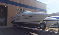 Nice cuddy in good shape and the perfect boat for most any inland body as well as a comfortable and able off-shore unit. Open cockpit allows for good entertaining and the surprisingly large v-berth is the perfect spot to spend an evening. These are not an