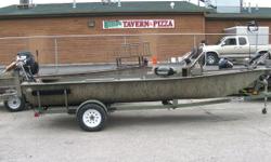 Hunt or Fish
Category: Powerboats
Water Capacity: 0 gal
Type: Jon Boat
Holding Tank Details: 
Manufacturer: Gator Trax
Holding Tank Size: 
Model: 18X54
Passengers: 0
Year: 2004
Sleeps: 0
Length/LOA: 18' 0"
Hull Designer: 
Price: $14,995 / &euro;11,523