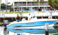 250 hp Yamaha 2 cycle w/ 141 hours. 2 years left on Yamaha factory warranty. T-Top,Outriggers,Raymarine GPS &
fishfinder w/ 7" color screen. Raymarine ship to shore,
AM / FM w/ CD player. Bottom paint. Boat has been stored
inside since purchase. Like New.