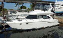 Extended warranty may be available. Call for details!
The Meridian 341 is a sedan for value-conscious boaters who place a high value on a large degree of livability in a cruising-oriented yacht. The Meridian achieves its expansive and airy interior with a