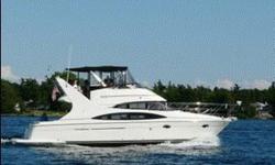 Description
BEAUTIFUL FRESH WATER BOAT! This boat is absolutely expansive inside and out. It has a large cockpit and a flybridge that is great for entertaining with circular seating table and a wet bar. Step inside and the roominess continues with 2