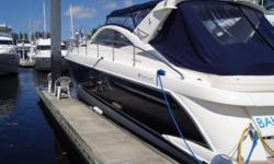 This pristine Fairline Targa is at our dock and ready for your inspection.&nbsp; Shes powered by twin Volvo D12 715 HP engines with low hours .&nbsp; No expense has been spared in outfitting and maintaining this vessel.&nbsp; This vessel has undergone a