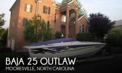 Actual Location: Mooresville, NC
- Stock #028750 - SUPER MINT CONDITION! 30K SPENT ON UPGRADED MOTOR AND DRIVE * FRESHWATER USE ONLY * SUPER LOW HOURS* LOADED WITH OPTIONS!Speed, Comfort, and FunThis Baja 25 Outlaw provides all three, as well as an