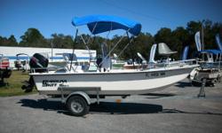 VHF FM Marine Radio, Lowrance FF, Trolling Motor, Bimini Top, Center Console Cover.
Nominal Length: 16'
Engine(s):
Fuel Type: Other
Engine Type: Outboard
Stock number: FL4453MM