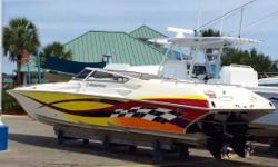 (LOCATION: Destin FL) This lightly used 35' Fountain Lightning has looks, sound, and performance to stand out in any marina or on any poker run.&nbsp;If you want to travel unnoticed, this is not the boat for you. With a pair of Mercury 525 engines, this