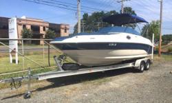 Only 170 Hours on this Freshwater Sea Ray Deckboat! 5.0 MPI Mercruiser 260 Horsepower engine paired with Bravo 3 Dual Prop Outdrive. &nbsp;Comes with Dual Axle Aluminum Trailer with Brakes and Spare tire.&nbsp;
Bimini Top
Bow and Cockpit Covers
Snap in