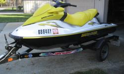 Gently used, one owner 2005 Sea Doo GTI SE with
Category: Personal Watercraft
Water Capacity: 0 gal
Type: PWC
Holding Tank Details: 
Manufacturer: Sea Doo
Holding Tank Size: 
Model: GTI SE (FI)
Passengers: 0
Year: 2005
Sleeps: 0
Length/LOA: 11' 0"
Hull