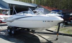 2005 Larson 206 Senza w/Mercruiser 5.0 V-8 220HP...Features Include Depth Finder, Bimini Top, Bow & Cockpit Cover, Bow Filler Cushion, Stern Wrap around seats w/Center Filler Cushion, Fiberglass Floor w/Snap In Carpet, AM FM CD Player, Sport Seating