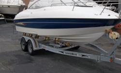 This 2005 Bayliner 212 classic is powered by a 5.0 Mercrusier 210HP motor. Features include: canvas top, full winter cover, dual batteries, porta pot. She is very clean with no bottom paint. This boat is priced well below market value. All this for only