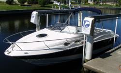 This 2005 Regal 2650 is a fast and comfortable family cruiser. She is equipped with the reliable Volvo Penta 8.1 Gi (375 HP) inboard/outboard with only 115 hours! The boat has the optional side exhausts (switchable) as well as the FasTrac hull design.