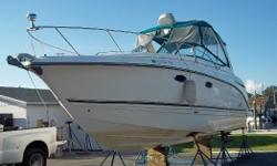 The Chaparral 31 is a comfortable family express cruiser well suited to overnighting. The boats fashionable interior sleeps six, and features a forward berth, convertible dinette, fully equipped galley, and an aft lounge that also doubles as a berth. The