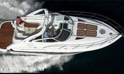 Paradise on the water. The exhilarating aerodynamic design is built on Doral's next generation hull and deck assembly for a high performance smooth as silk ride. Rear master stateroom with a double berth. Fully equiped galley. Full electronics and