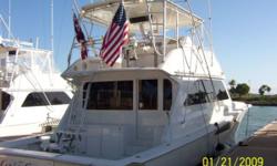 A world-class tournament machine. The ultimate in sport fishing. Built in 2000 and has gone through an extensive refit in 2004. Engines rebuilt, interior refinished with a custom touch, exterior was repainted. The vessel is equipped with many extras to
