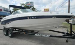 IF A TRAILER IS NEEDED WE HAVE THE TRAILER FOR AN ADDITIONAL $1,495.
Chaparral's 220 SSi will turn heads with its sleek styling, but it's the little things that made it a Powerboat Magazine Boat of the Year winner. Upfront, the anchor locker is right