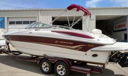 Recent SSM Trade - This Crownline 275 CCR has been lightly used with only 260 hours on the single 375hp Mercruiser. She cruises at 35mph and tops out at 55mph . Experience this recent trade for yourself and call Mike to set up a private showing and