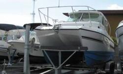 Fully Enclosed Pilot House With Cabin, Powered With Twin Yamaha 150 HP 4-Stroke Outboard Motors, Raymarine C-120 Chart Plotter/GPS, Horizon VHF, Shore Power, (2) Fresh Water Sinks, Refrigerator, Anchor Windlass, This Beauty Is In Excellent Condition!