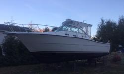 280 ORIGINAL HOURS ON YANMAR 260HP DIESELS! SPOTLESS ONE OWNER WALKAROUND SOLD NEW BY RUSSO MARINE! 5KW KOHLER diesel generator, Air conditioning with reverse cycle heat, Maxwell anchor windlass, factory fiberglass hardtop with 4-sided enclosure, Taco
