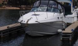 The Sea Ray 280 Sundancer is just the boat you've been waiting for. Beautiful. Sleek. Comfortable. With room to sleep six, she's just right for families who hate to leave the water when darkness falls.
Twin 4.3 MPI Mercruisers (Fuel Injected)
AC/Heat