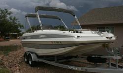 2006 VIP Deckliner 222, Great deck boat, have two small kids and no time to use it. Original owner, holds 10 people, great for relaxing at the lake. 2 bimini tops, live well, sink, 3 tall bass fishing chairs included, satellite radio with surround sound,