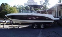 2006 CHAPARRAL 236 SSI, An absolutely beautiful looking fresh water only top quality bowrider powered by a Volvo Penta 5.0L GXi (270 hp.)with 268 fresh water hours. She includes a Volvo duo prop drive, tandem axle trailer,bimini top with boot,snap in