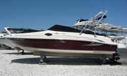 2006 Sea Ray 240 Sundeck with only 229 hours! A few of the notable options include: Two tone gel coat, wake board rack, cockpit and bow cover, bimini top, dual batteries with switch, pump-out head and much more! Shown by appointment only. Stock ID: