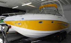 VESSEL HAS ONLY BEEN IN FRESH WATER!
MerCruiser 496 HO, 425 hp fresh-water cooled engine, aprx 157 hours
Bravo 3X dual-prop sterndrive w/stainless props
(2) Batteries w/switch ? new in 2016
Shorepower
Electric engine hatch
Captain?s Choice exhaust
Trim