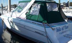 NEW CANVAS AND ENCLOSURES. NEW AC/HEAT 16K BTU UNIT.&nbsp; NEW FLAT SCREEN TV. This is one excellent performing boat. The 34'a solid fiberglass construction and deep V hull is one great ride. This boat has been well maintained ...the photos show it....New