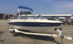 Nice Clean One Owner Bow Rider. &nbsp;Comes with Custom Trailer with Swing Away Tongue to fit right in your Garage.
Bimini Top
Mooring Cover
Stereo with Aux Input
3.0 Mercruiser Engine with Turn Key Start
Comes with Life Jackets, Bumpers, Lines,