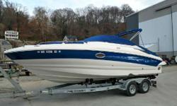 2006 Crownline 260 LS with 6.2 Mercuriser/ 136 hrs Our newest bowrider, built on our exclusive F.A.S.T. Tab hull, is loaded with dazzling quality features. Helmsman and passenger seats are flip-up buckets on Tri-Tech suspensions. For ease of handling