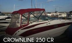 Actual Location: Chicago, IL
- Stock #111224 - This vessel was SOLD on September 23.If you are in the market for a cruiser, look no further than this 2006 Crownline 250 CR, just reduced to $39,900 (offers encouraged).This boat is located in Chicago,