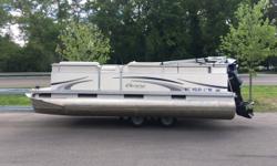 The Manitou Aurora was designed to accommodate your needs and meet your budget. This boat is perfect for inland lake boating. Trades Considered. General Options AUTO FIRE EXT BIMINI TOP FW0486A MOORING COVER - BUNGEE TYPE STANDARD USED BOAT POLICY