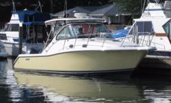 This 3370 Offshore Pursuit has been professionally maintained it's entire freshwater life. The cabin sleeps six with it's forward berth, convertible dinette and mid-cabin. Top sides offers all of the amenities needed for a wonderful family fishing trip!
