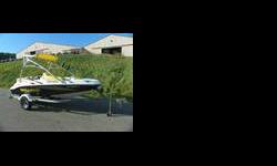 2006 SEA-DOO SPORTSTER 4-TEC WITH WAKE TOWER AND ONLY 154 HOURS! A 215 horsepower Rotax 4-stroke super-charged engine with EFI powers this fiberglass jet boat. Features include: factory-installed wake tower w/bimini top, DESS lanyard (Digitally Encoded