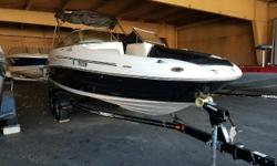 2006 Sea Ray 20' Sundeck all purpose family boat with enclosed head and maximum 5.0MPI 260hp engine. Trades considered. CANVAS BIMINI TOP BOW COVER (BLACK) COCKPIT COVER DECK SKI TOW WALK-THROUGH WINDSHIELD ELECTRICAL 12 VOLT SYSTEM BATTERY BOW FILLER