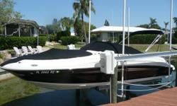 2007 Sea Ray 240 Sundeck with only 118 hours! Passport Premier Warranty valid through 8/30/2013. A few of the notable options include: 5.0L Mercruiser MPI with Bravo III drive, two tone black gel coat, forward and aft sunbrella cover, dual batteries with