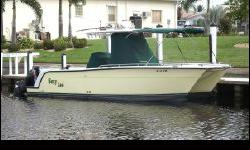 Super clean and loaded with options including a hardtop, outriggers, two C120 Raymarine color chartplotters, Raymarine radar, Raymarine autopilot, Hummingbird side finder, full custom made canvas and powered by twin 250 Suzukis with extended warranties.