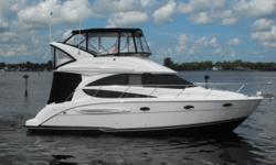***Brokerage Listing*** One owner 2007 341 Meridian Sedan Bridge with only 95 HOURS and EXTENDED WARRANTY till September 2013. Extended warranty is also upgraded with captain class and generator coverage. MarineMax of Stuart sold this boat brand new and