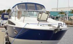 (LOCATION: Jacksonville FL) The Bayliner 325 is an upscale family cruiser with style, spacious accommodations, and performance.&nbsp;She features a large open cockpit with ample seating and a mid-cabin interior with double berth and convertible dinette.